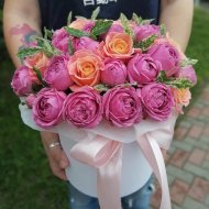 Цилиндр роз «Элитный подарок»